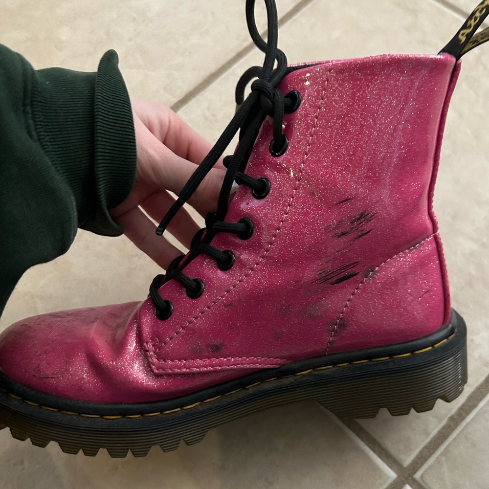 Sparkly Pink Dr.Martens Boots - Picture 9 of 9